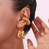 Western Style 18K Gold Cowboy Boot Hat Earrings