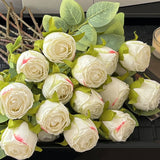 Vintage Single Head Rose Bouquet With Burnt Edges_Cwmm6509