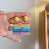 CUTE DESIGN INTERESTING COLORFUL STUD EARRINGS_CWAJE1626