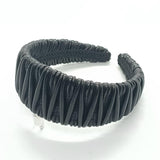 ELEGANT FRENCH VINTAGE RUCHED PU HEADBAND_CWAHA6320