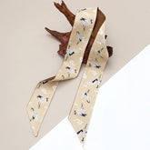 Vintage Bowknot Twilly Scarf For Hair Or Bag