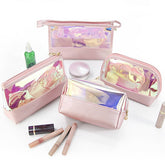SPLICING LASER PORTABLE TRANSPARENT COSMETIC BAG_CWAB1085