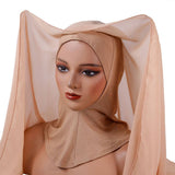 CLASSIC SOLID COLOR PEARL CHIFFON ETHNIC HEADSCARF_CWASC2449