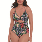 LEOPARD PRINT SLIM CUT OUT BIKINI SWIMSUIT_CWMW0620