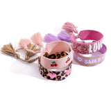 ADJUSTABLE COLORFUL CHERRY LEOPARD WOVEN BRACELET_CWAJE4711