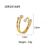 SIDE BY SIDE 4 DIAMOND OPEN RING_CWAJE1387