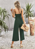 Temperament Solid Color Strapless Jumpsuit