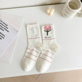 CUTE CARTOON PATTERN PURE COTTON MID CALF SOCKS_CWMS0539