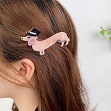 RHINESTONE DOG TEMPERAMENT GIRLY HAIR CLIP_CWAHA2073