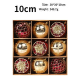 CHRISTMAS ORNAMENTS 10CM PAINTED BALL SET DECOR_CWMM9890