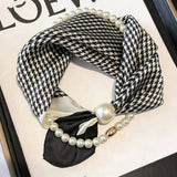 Ivory Pearl Magnetic Skinny Neck Scarf_Cwasc03933