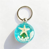 NEW CARTOON STARFISH AMBER KEYCHAIN PENDANT_CWMM3696