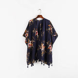 FLORAL PRINT FRONT OPEN KIMONO FOR SUMMER WOMENS_CWASC0783