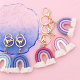 MACRAME RAINBOW KEYCHAIN BOHO CAR HANGING DECOR_CWAB5031