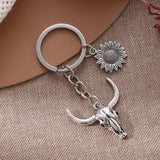 ALLOY OX HEAD KEYCHAIN PENDANT_CWMM0581