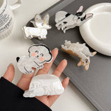 FRENCH CARTOON DOG HAIR CLAW CUTE PUPPY MINI CLIP_CWAHA5709