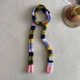 COLORBLOCK SKINNY STRIPE SCARF CHIC SUMMER WRAP_CWASC2301