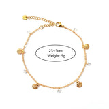 BEACH ANKLET WITH CHERRY SHELL STAR CHARMS_CWAJE4609