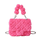 Winter Lamb Wool Shoulder And Crossbody Plush Bag_Cwab3952