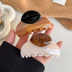 LARGE HAIR CLAW 3 INCH WOOD PRINT ACETATE CLIP_CWAHA2630