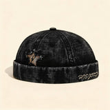 Retro Letter Star Patch Brimless Cap Unisex_Cwah04671