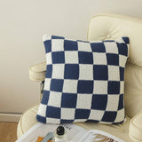 PLAID SIMPLE STYLE KNITTED PILLOW CAR CUSHION_CWMM2375