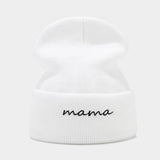 MOM DAD COUPLE KNITTED HAT WITH LETTER EMBROIDERY_CWAH2071