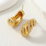 RETRO ALL MATCH GEOMETRIC RHINESTONE EARRINGS_CWMM3662