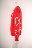 Valentines Day Color Contrast Heart Pullover Sweater