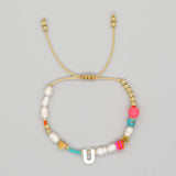 FASHION HAND WOVEN LETTER PEARL BRACELET_CWMM3812