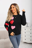 Valentines Day Jacquard Round-Neck Sweater