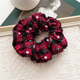 CHRISTMAS PLAID SIMPLE CRUMPLED HAIR BAND_CWAHA1950