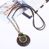 Wax Alloy Creative Alarm Clock Long Necklace_Cwmm4620