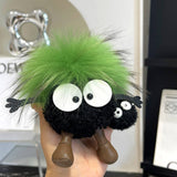 CUTE WOOL BRIQUETTES CAR KEYCHAIN BAG PENDANT_CWMM2535