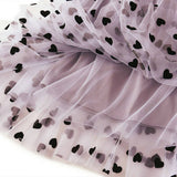 Vintage Heart Flocked Tulle High-Waist Skirt_Cwbms0397