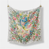 ELEGANT FLORAL TWILL SATIN SCARF FOR SHAWL WRAP_CWASC0660