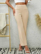 Trim Stretch Suit Pants With Front Pockets