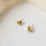 Valentines Day Delicate Gold Heart Earrings