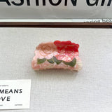 Vintage Two-Flower Acetate Clip Elegant Style