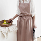 Waterproof Cotton Linen Apron Aprons With Pocket_Cwmm3287