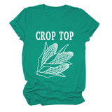 CORN LETTER PRINT TEE WOMEN S CASUAL T SHIRT_CWTTS1502