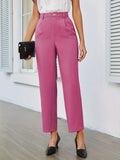 Woven Elastic-Waisted Anti-Wrinkle Suit Pants