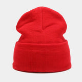 SOLID COLOR KNITTED HAT WITH CUFFS_CWAH1578