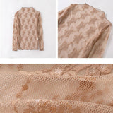 SEXY MESH BLOUSE LONG SLEEVE LACE TOP FOR WOMEN_CWTBLL3619
