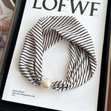 Pearl Magnetic Skinny Silk Neck Scarf_Cwasc03931