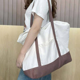 Cwab2874_Canvas Home Shopping Large Capacity Tote Bag