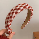 CHRISTMAS RED HEADBAND RETRO ELEGANT WINTER STYLE_CWAHA3956