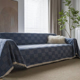 SOLID COLOR GEOMETRIC RETRO ELEGANT SOFA THROW_CWMM1655