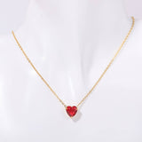 STAINLESS STEEL BIRTHSTONE HEART NECKLACE_CWMM5667