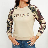 Womens Casual Camouflage Hoodie Pullover